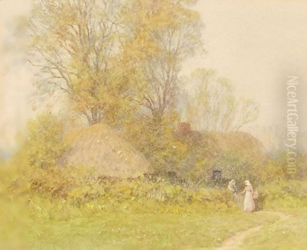 Spring Morning Oil Painting by Helen Mary Elizabeth Allingham