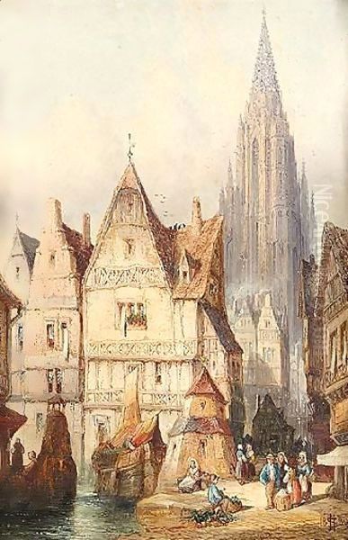 Ulm, Germany Oil Painting by Henry Thomas Schafer