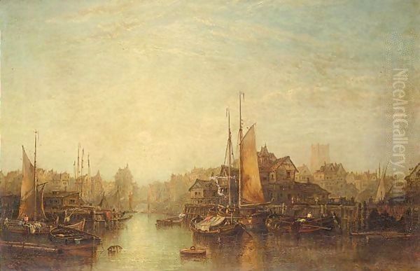 View Of Rotterdam Oil Painting by Alfred Montague