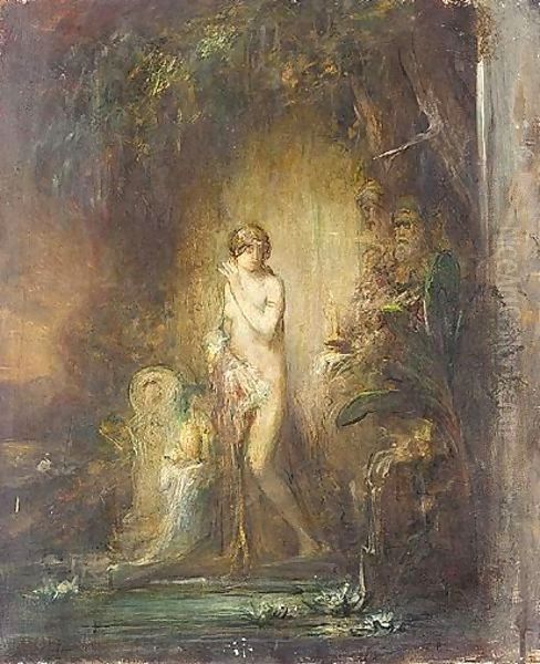 Susanna And The Elders Oil Painting by Pierre Amede Marcel-Beronneau