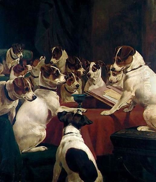 The Dogs Parliament Oil Painting by William Osborne