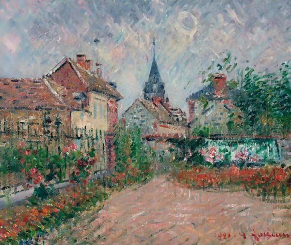 Vue De Saint-Cyr-Du-Vaudreuil Oil Painting by Gustave Loiseau