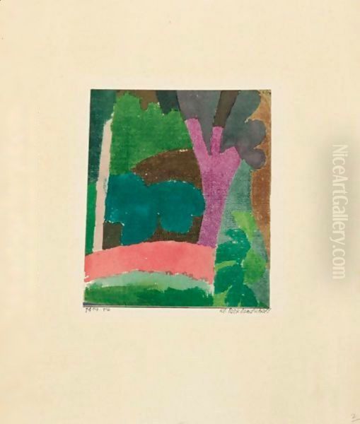 Kl. Parklandschaft (Small Park Landscape) Oil Painting by Paul Klee