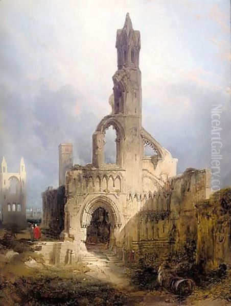 The Ruins Of St Andrews Cathedral Oil Painting by David Roberts