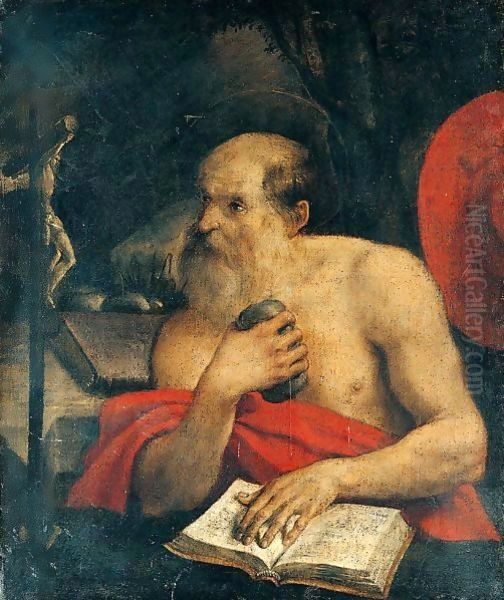 Saint Jerome Oil Painting by Annibale Carracci