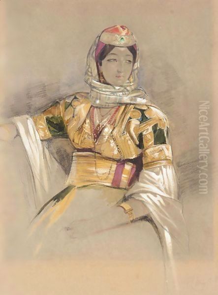 An Eastern Girl Oil Painting by John Frederick Lewis