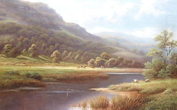 View Near Rydal Lake, Westmoreland Oil Painting by William Mellor