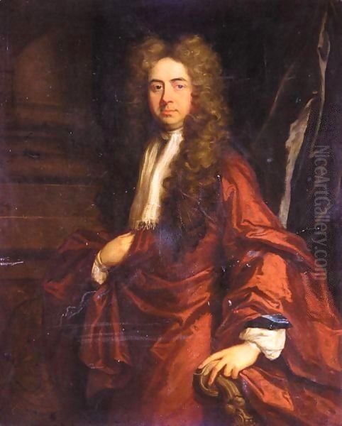 Portrait Of Hon. George Monson (B.1658) Oil Painting by Johann Closterman