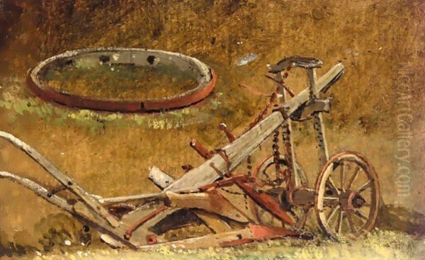 Study Of A Plough Oil Painting by Frederick Waters Watts