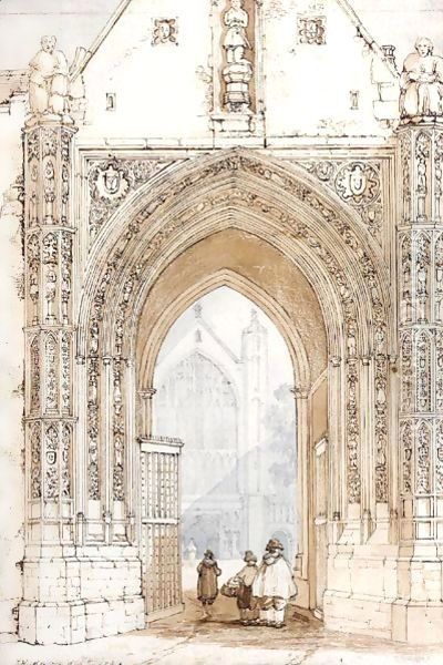 Erpingham Gate in the Cathedral Close Oil Painting by David Hodgson