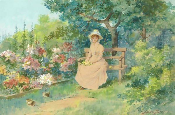 End Of The Garden Oil Painting by Abbott Fuller Graves