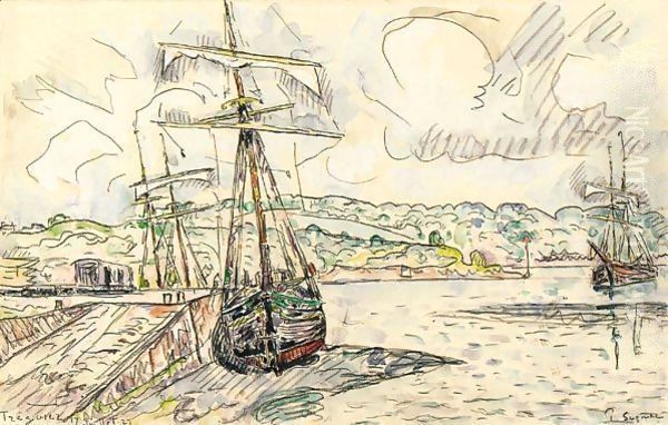 Treguier 2 Oil Painting by Paul Signac