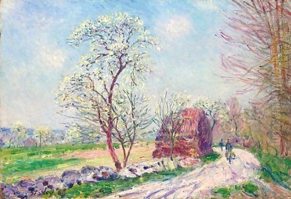 Le Chemin De Butte - Retour En Foret Oil Painting by Alfred Sisley