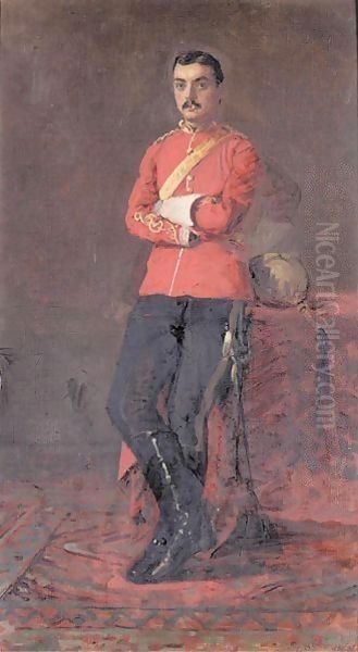 Portrait of colonel Oil Painting by Charles Napier Kennedy