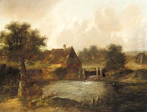 The watermill Oil Painting by Charles Morris