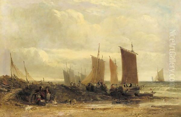 The Sussex coast Oil Painting by Arthur Joseph Meadows