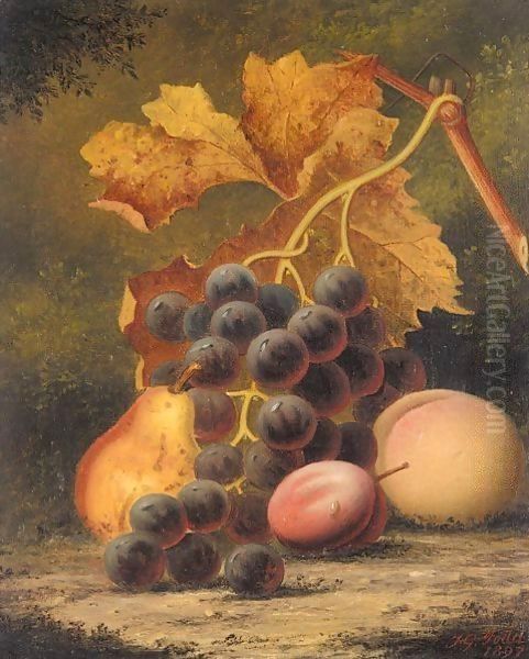 Still life of fruit Oil Painting by Henry George Todd