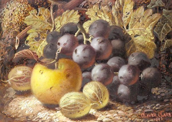 Grapes and apples Oil Painting by Oliver Clare