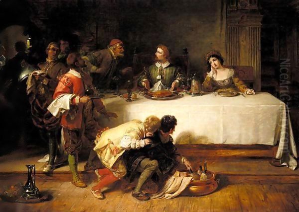 The banquet Oil Painting by Henry Courtney Selous