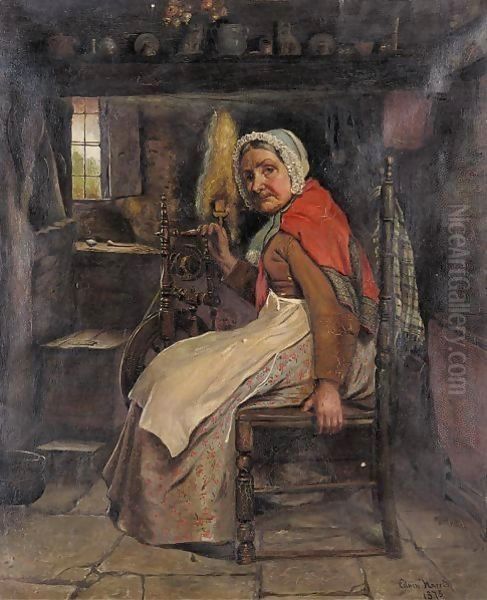 The seamstress Oil Painting by Edwin Harris