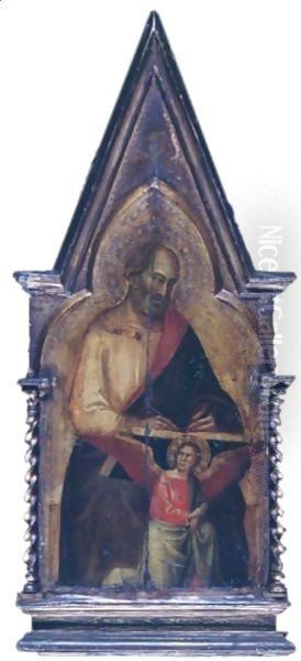 Saint Matthew Pinnacle To The San Giovanni Fuorcivitas Polyptych Oil Painting by Taddeo Gaddi