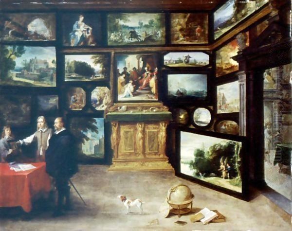 The Interior Of A Picture Gallery Oil Painting by David The Younger Teniers