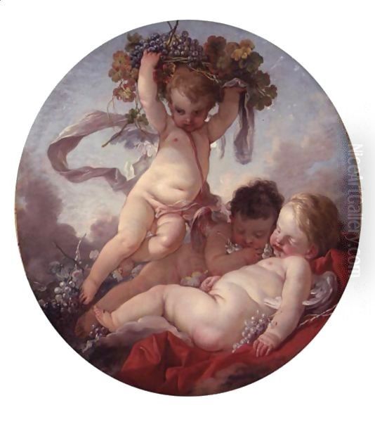 Earth Oil Painting by Francois Boucher