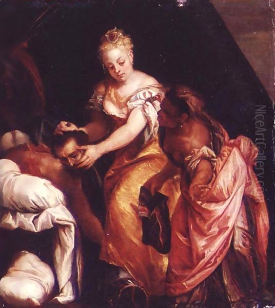 Judith With The Head Of Holofernes Oil Painting by Paolo Veronese (Caliari)