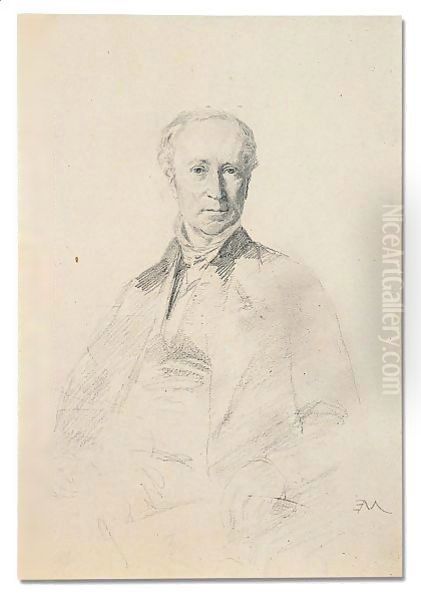 Portrait of doctor Lefebvre Oil Painting by Jean-Louis-Ernest Meissonier