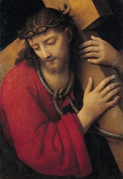 Christ Carrying The Cross Oil Painting by Andrea Solario