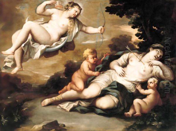 Diana And Niobe Oil Painting by Luca Giordano