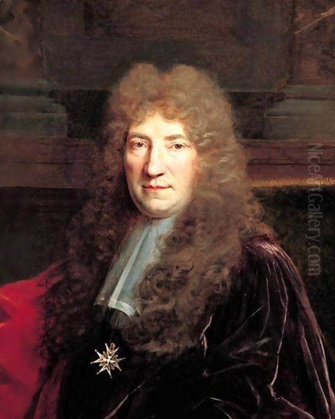 Portrait Of An Echevin, Half Length, Wearing The Order Of The Saint-Esprit Oil Painting by Nicolas de Largilliere