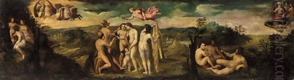 The Judgement Of Paris Oil Painting by Raphael (Raffaello Sanzio of Urbino)