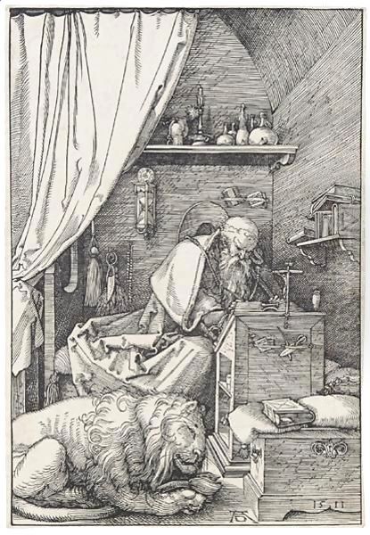 St Jerome In His Cell Oil Painting by Albrecht Durer