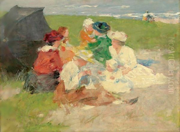 At The Shore Oil Painting by Edward Henry Potthast