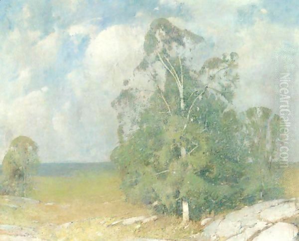 Trees In Full Summer Oil Painting by Emil Carlsen