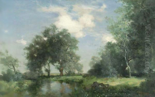 East Hampton, Long Island Oil Painting by Thomas Moran