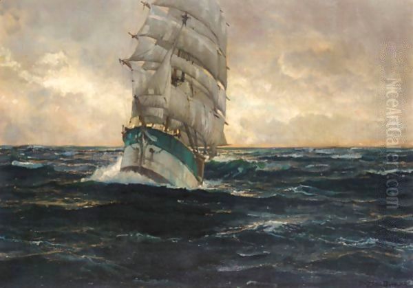 Sailing At Sunset Oil Painting by Michael Zeno Diemer