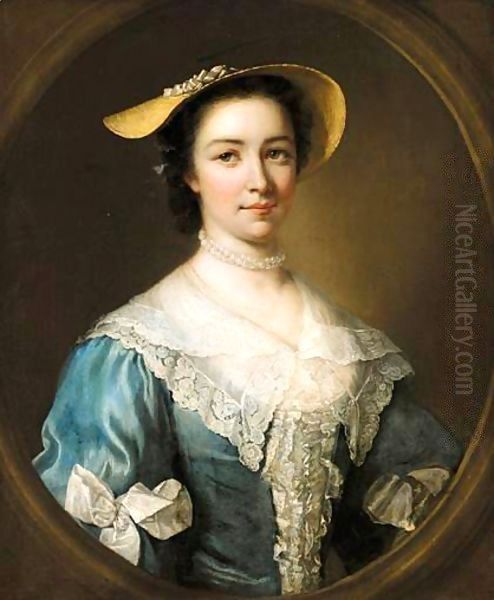 Portrait Of A Lady   Oil Painting by George Knapton