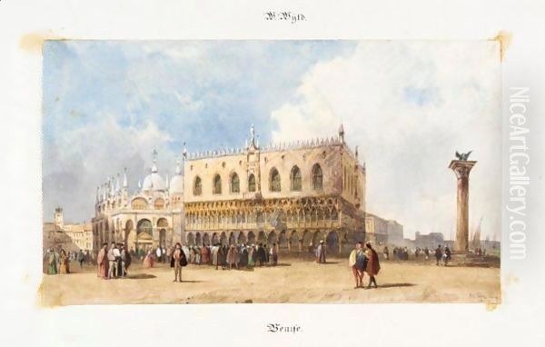 The Doge's Palace, Venice Oil Painting by William Wyld