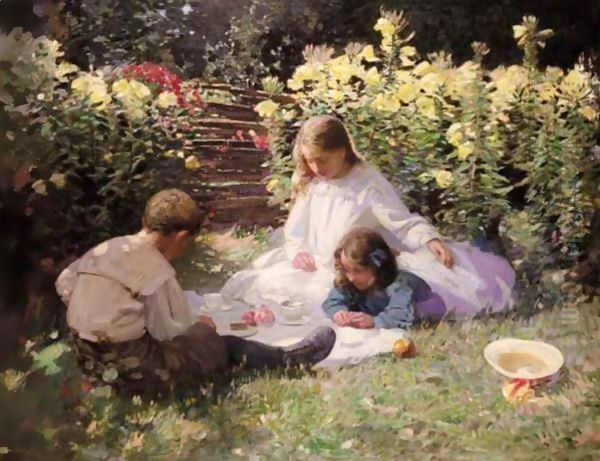 The Garden Party Oil Painting by Harry Watson