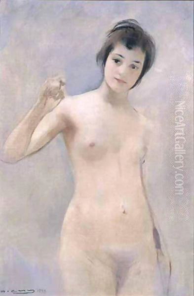 Desnudo Femenino (Nude) Oil Painting by Ramon Casas Y Carbo