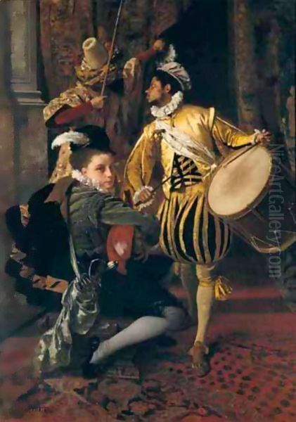 Musical Interlude Oil Painting by Gustave Jean Jacquet