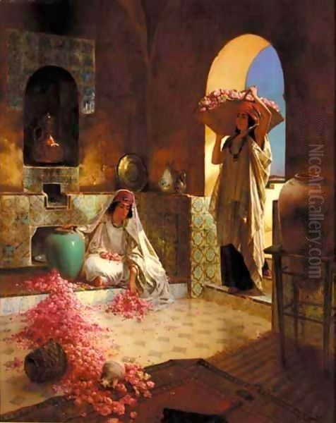 The Perfume Makers Oil Painting by Rudolph Ernst