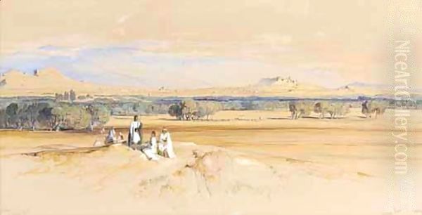 A Distant View Of Athens Oil Painting by Edward Lear