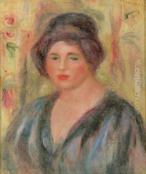 Tete De Femme Oil Painting by Pierre Auguste Renoir