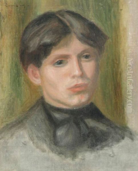 Tete De Femme 2 Oil Painting by Pierre Auguste Renoir