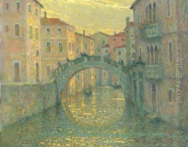 Le Matin, Soleil, Venise Oil Painting by Henri Eugene Augustin Le Sidaner