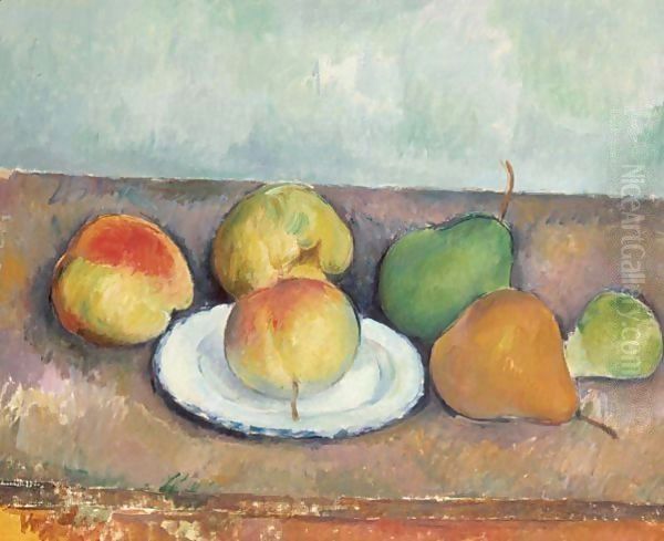 Nature Morte Pommes Et Poires Oil Painting by Paul Cezanne