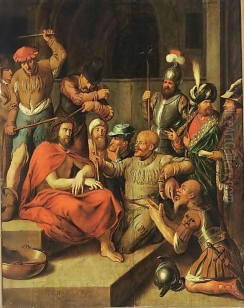 The Flagellation Of Christ Oil Painting by Jan Adriansz van Staveren